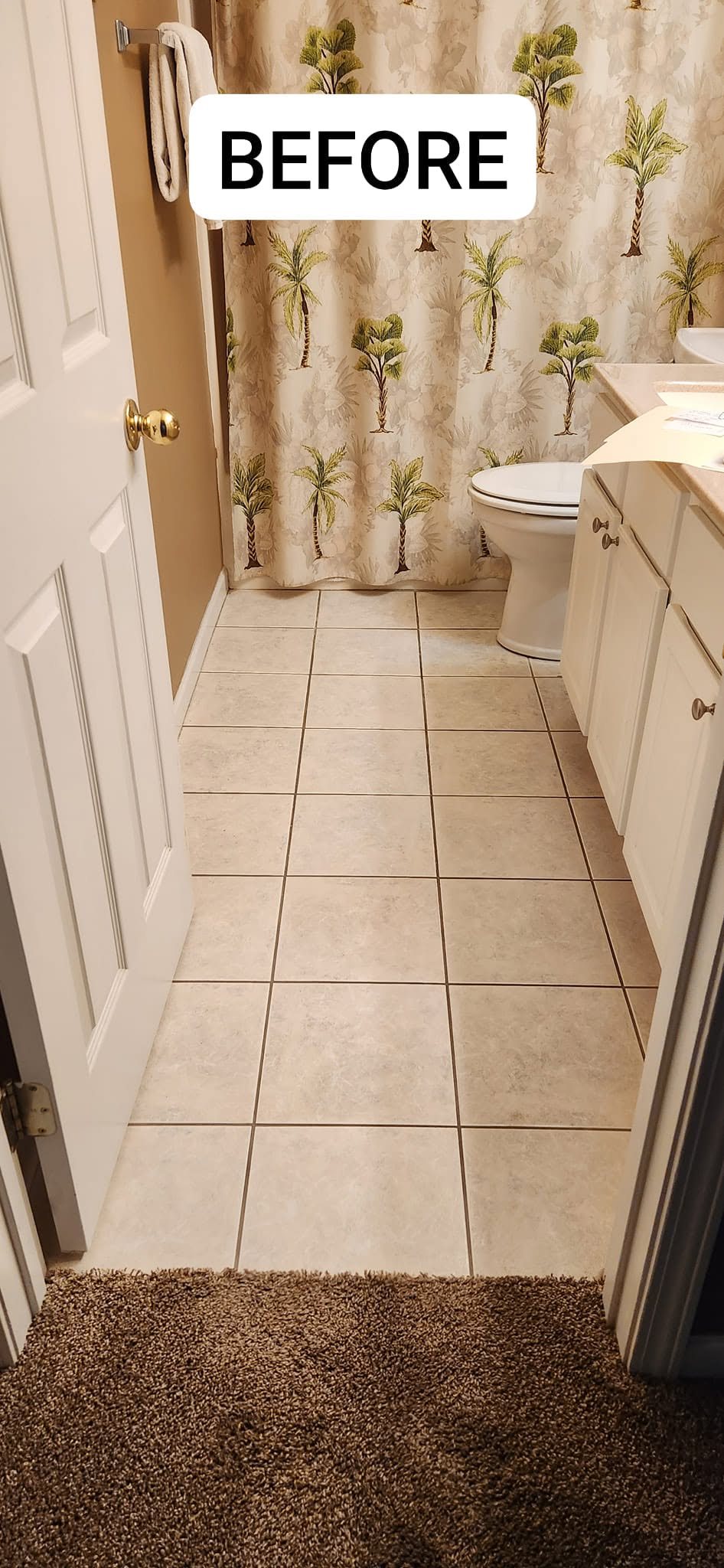 Before — the original floor