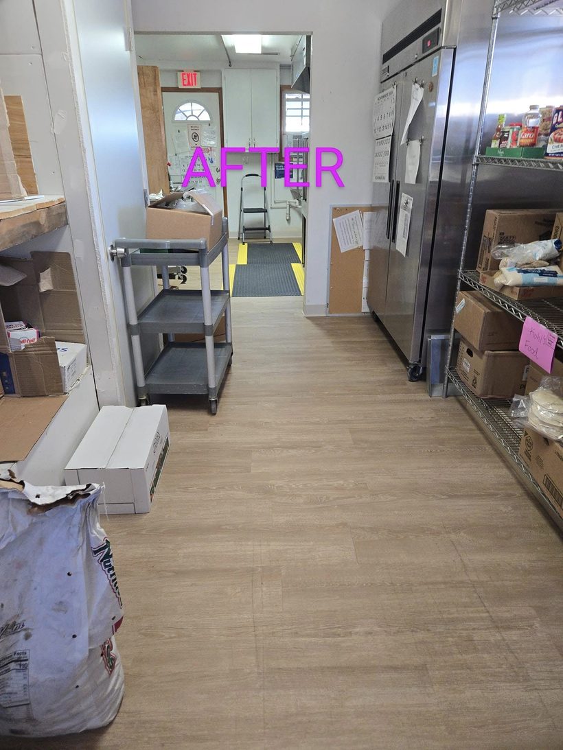 Commercial kitchen luxury vinyl — B&W Floor Covering, Lake of the Ozarks
