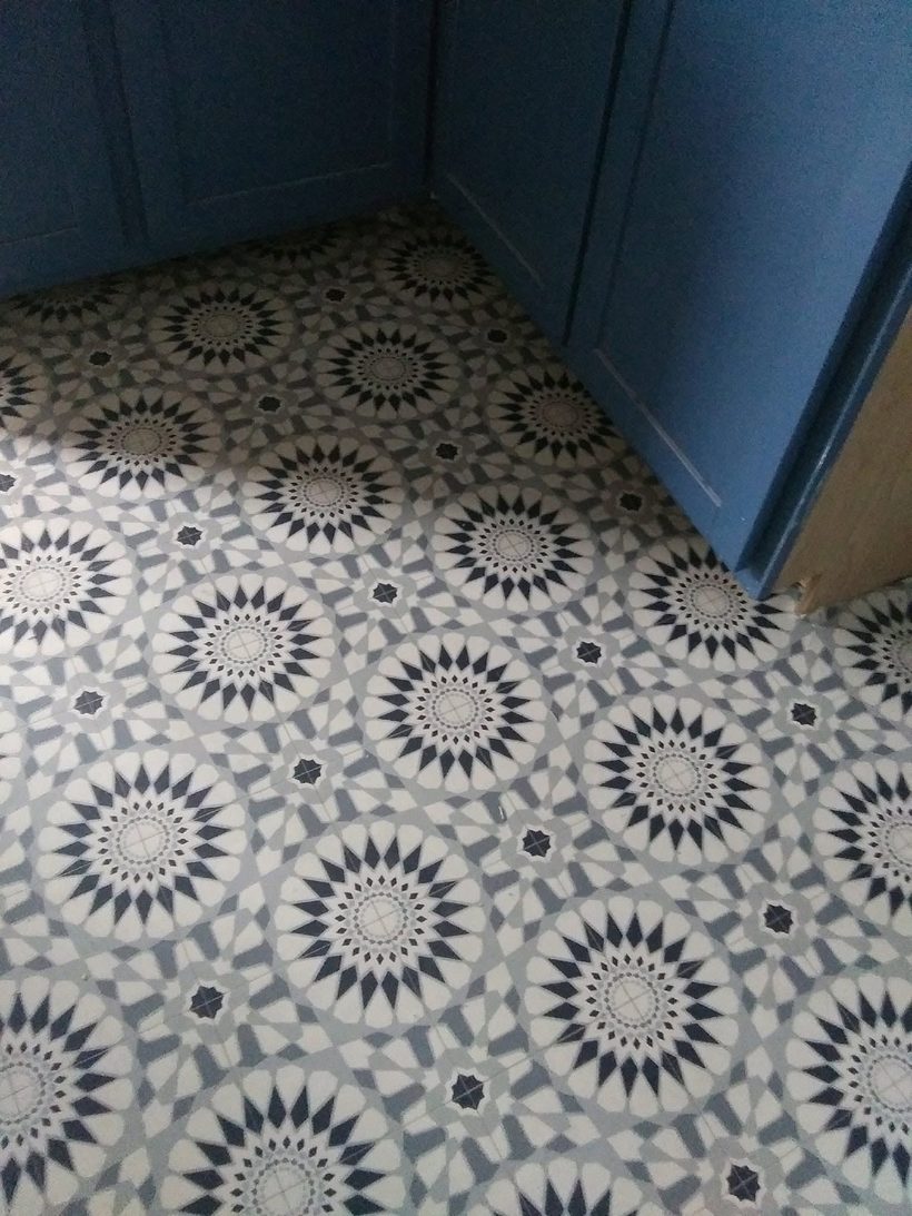 Patterned tile floor — B&W Floor Covering, Lake of the Ozarks