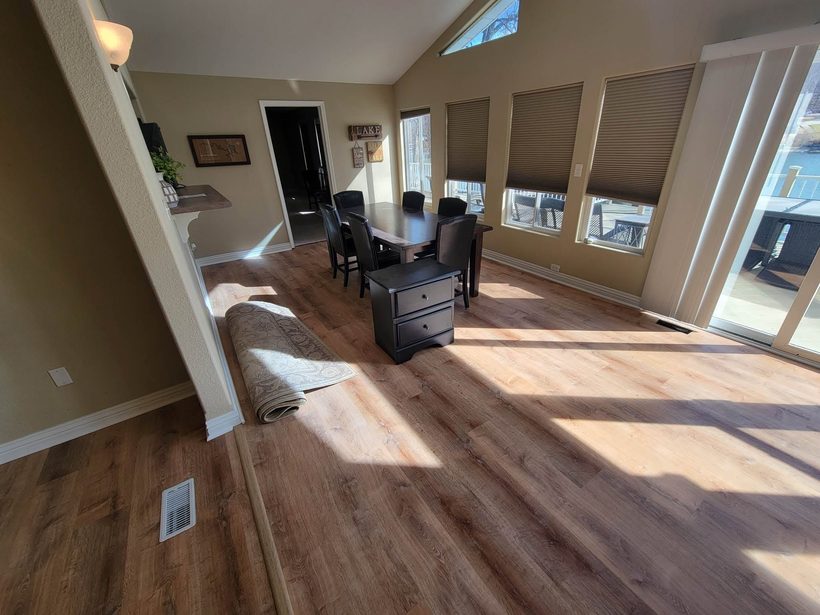 Luxury vinyl living room — B&W Floor Covering, Lake of the Ozarks